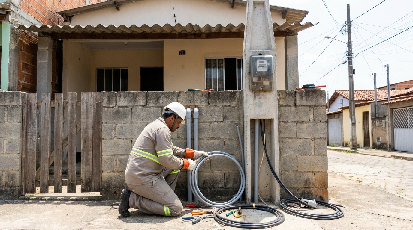 Instalação de Poste Padrão em Mogi das Cruzes‑SP